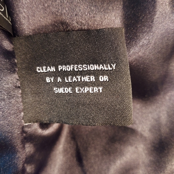 Black Rivet (Wilsons Leather) Distressed Leather Jacket with Star Details, S - Picture 13 of 16